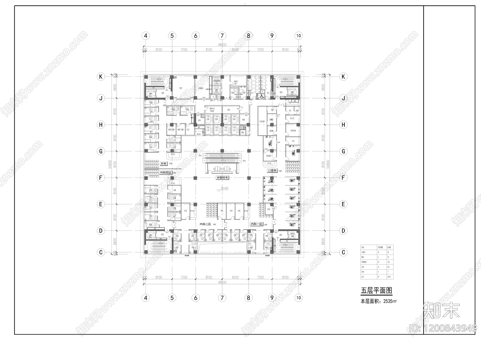 现代医院建筑cad施工图下载【ID:1200843949】