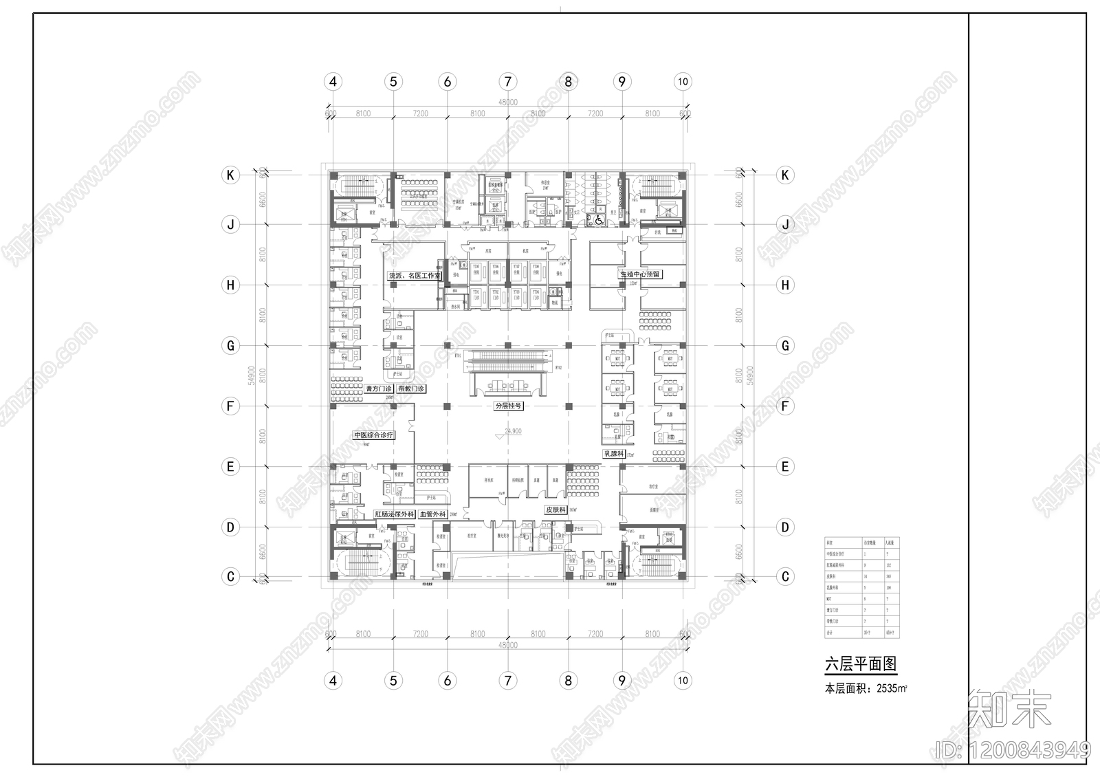 现代医院建筑cad施工图下载【ID:1200843949】