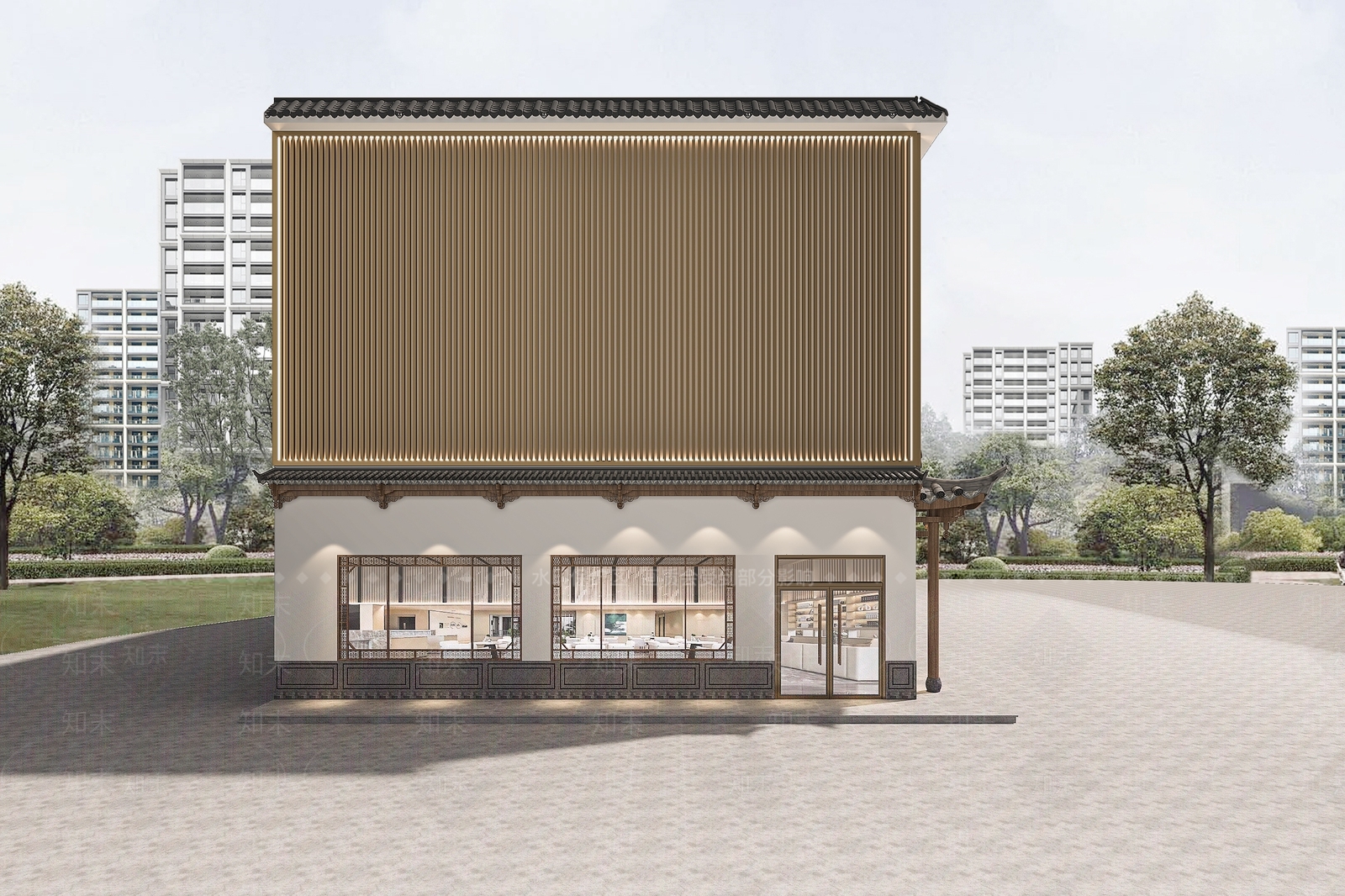 现代新中式其他商业空间3D模型下载【ID:1200844858】