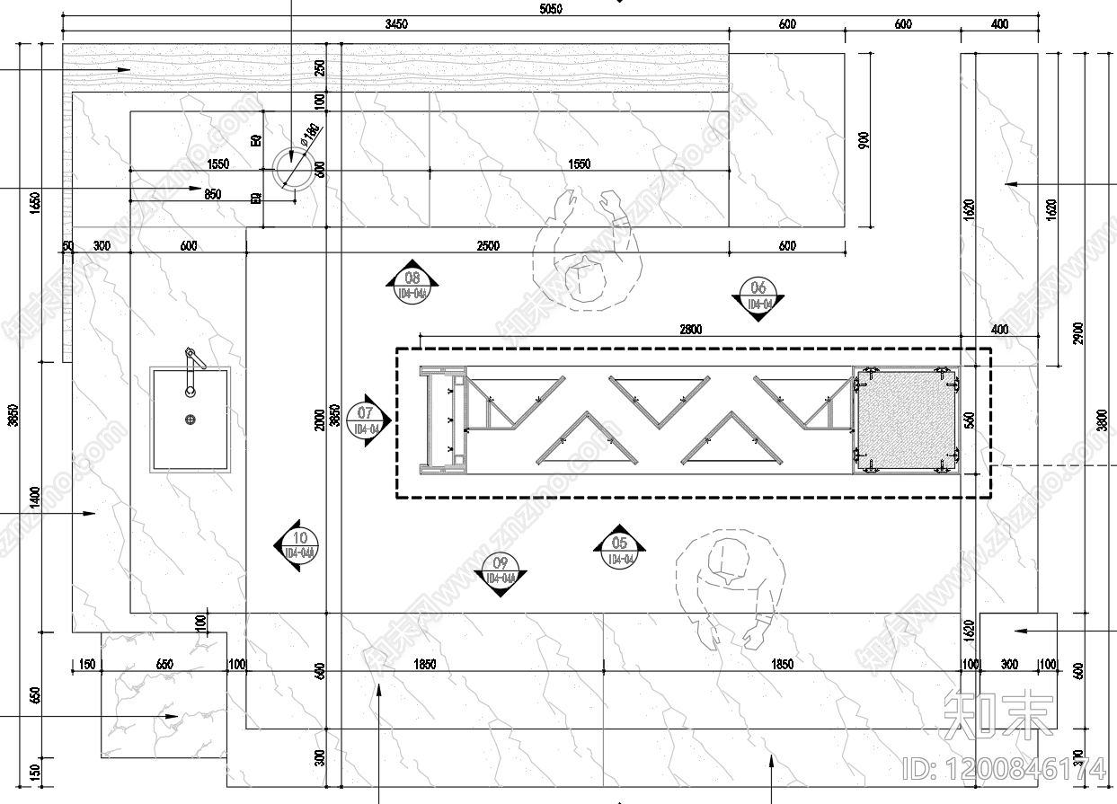 吧台节点施工图下载【ID:1200846174】