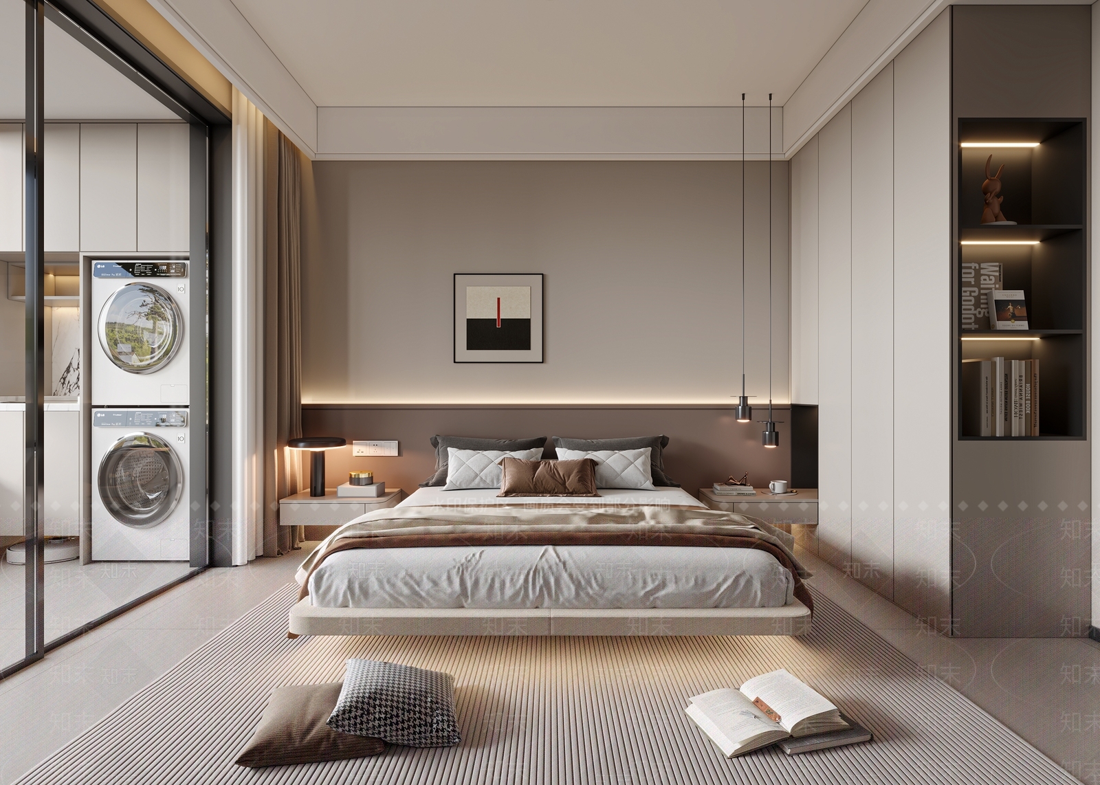 现代简约家居卧室3D模型下载【ID:1200849249】