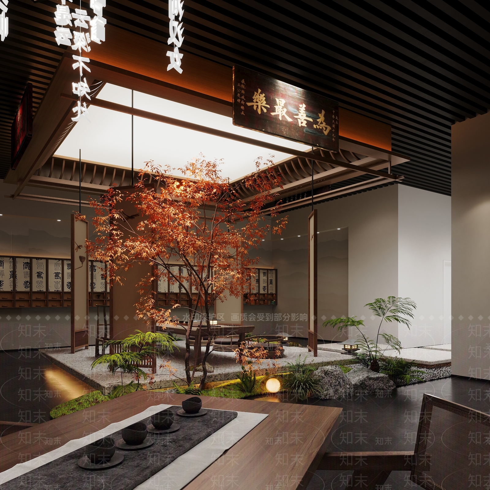 新中式茶室3D模型下载【ID:1200849159】