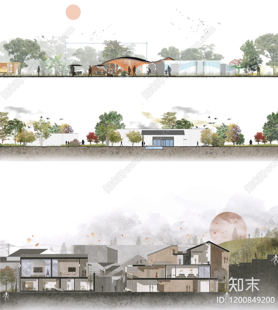 现代住宅项目效果图下载【ID:1200849200】