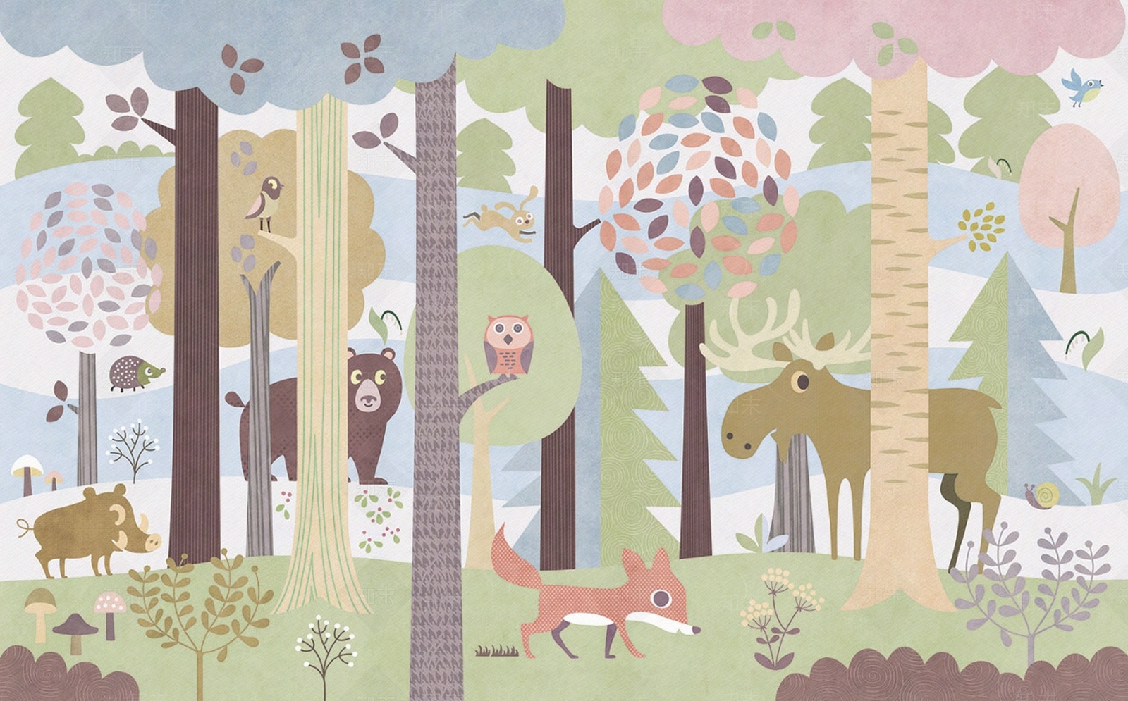 现代儿童壁纸贴图下载【ID:1200851079】