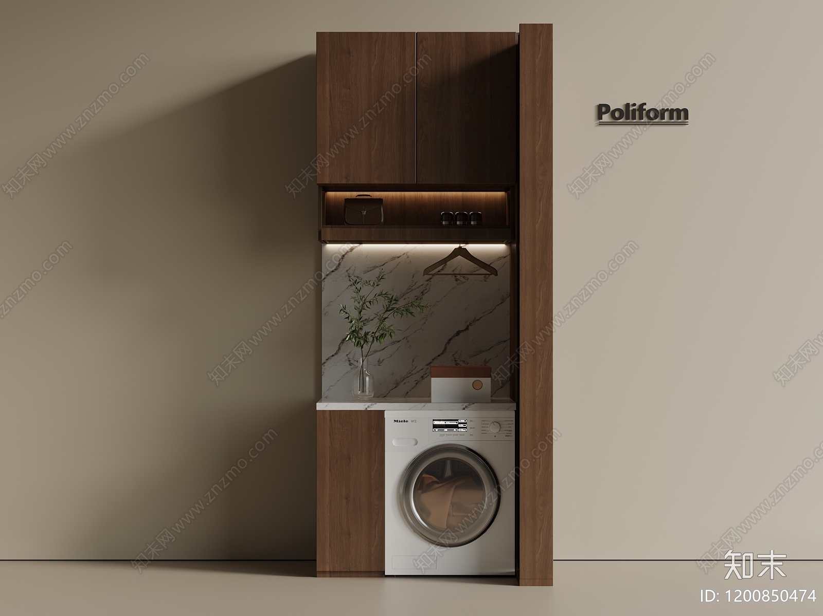 新中式中式洗衣机柜SU模型下载【ID:1200850474】
