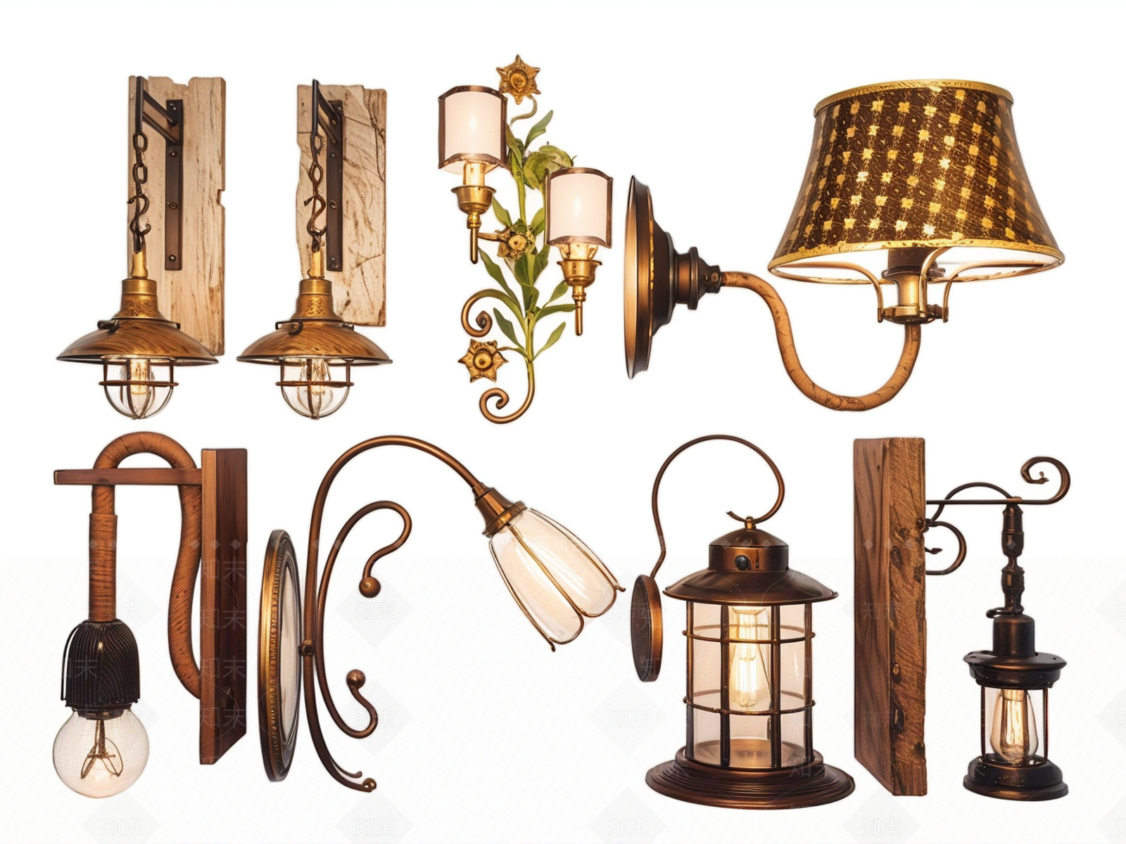 复古轻奢门牌灯SU模型下载【ID:1200851343】