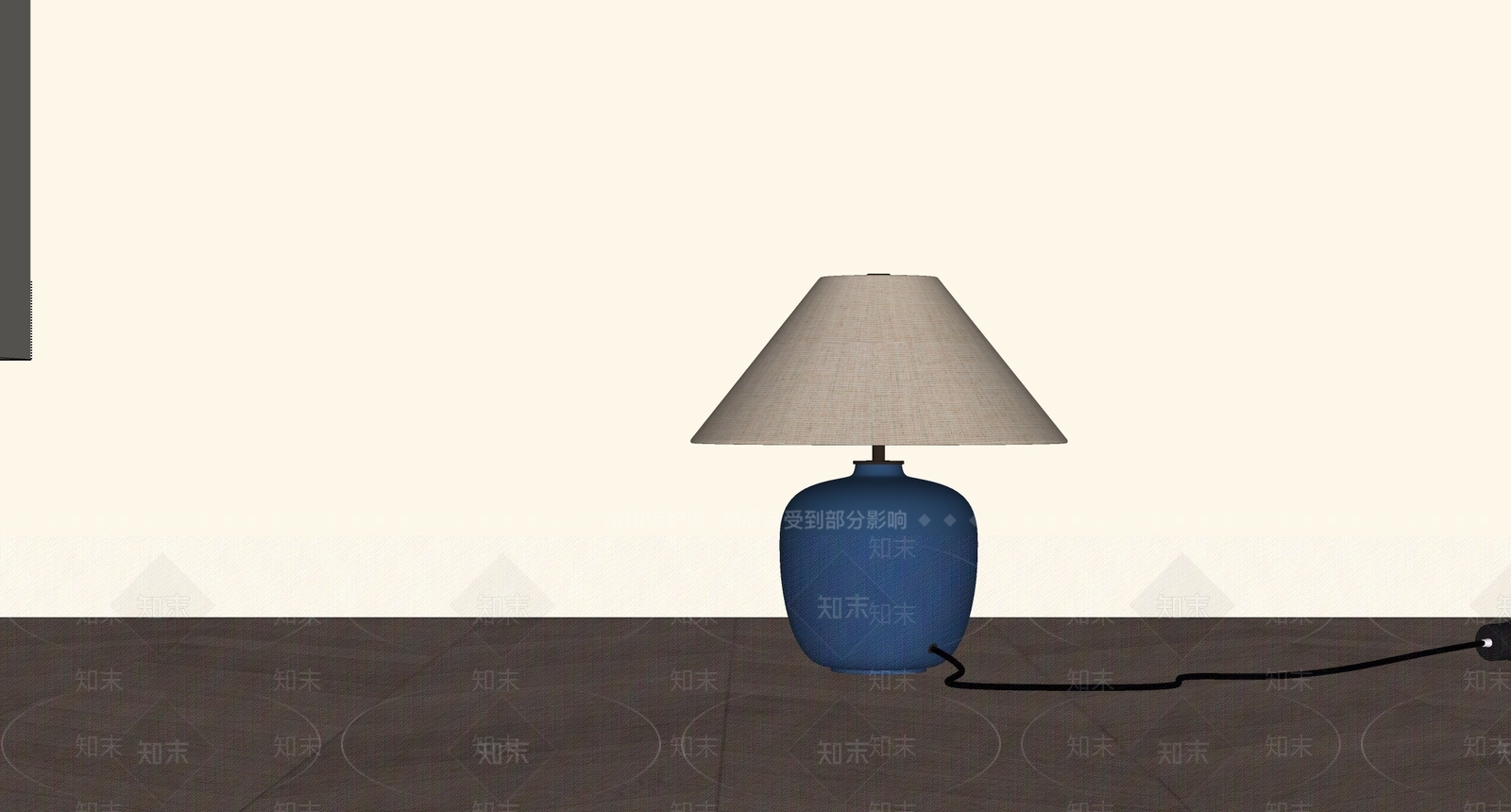 中古侘寂台灯SU模型下载【ID:1200852146】