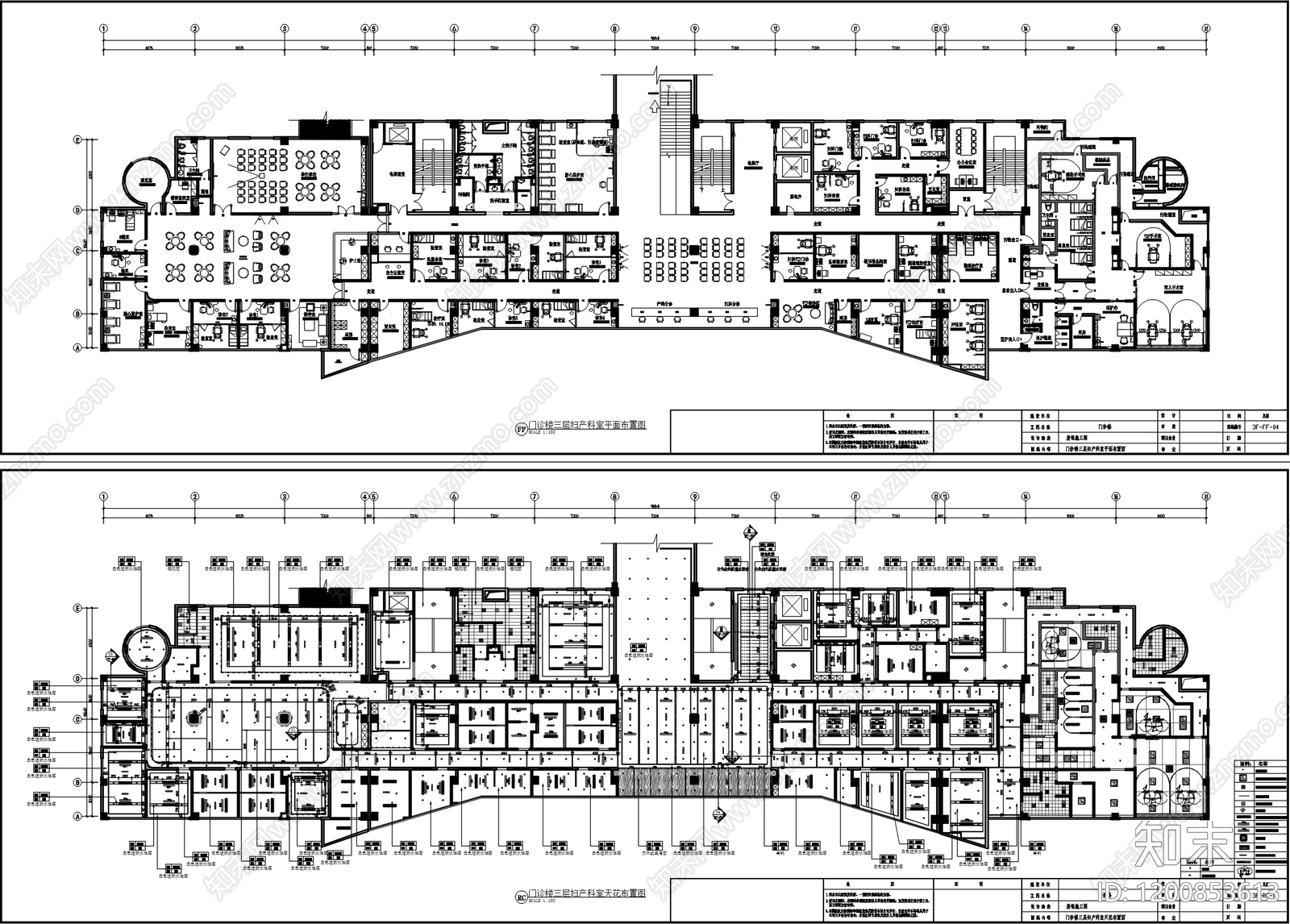 现代简约医院cad施工图下载【ID:1200853613】
