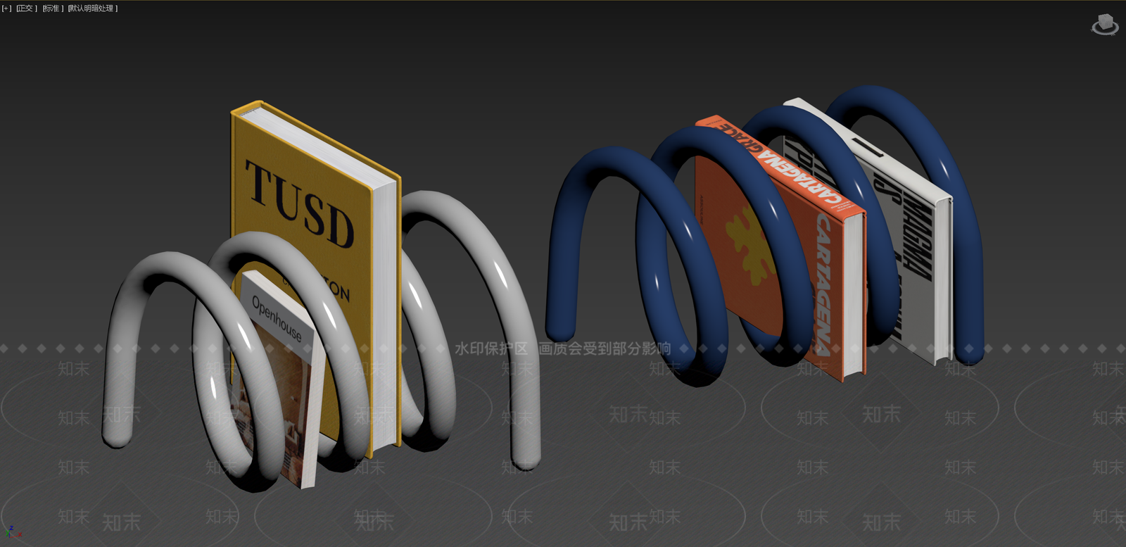 复古轻奢书架3D模型下载【ID:1200855011】