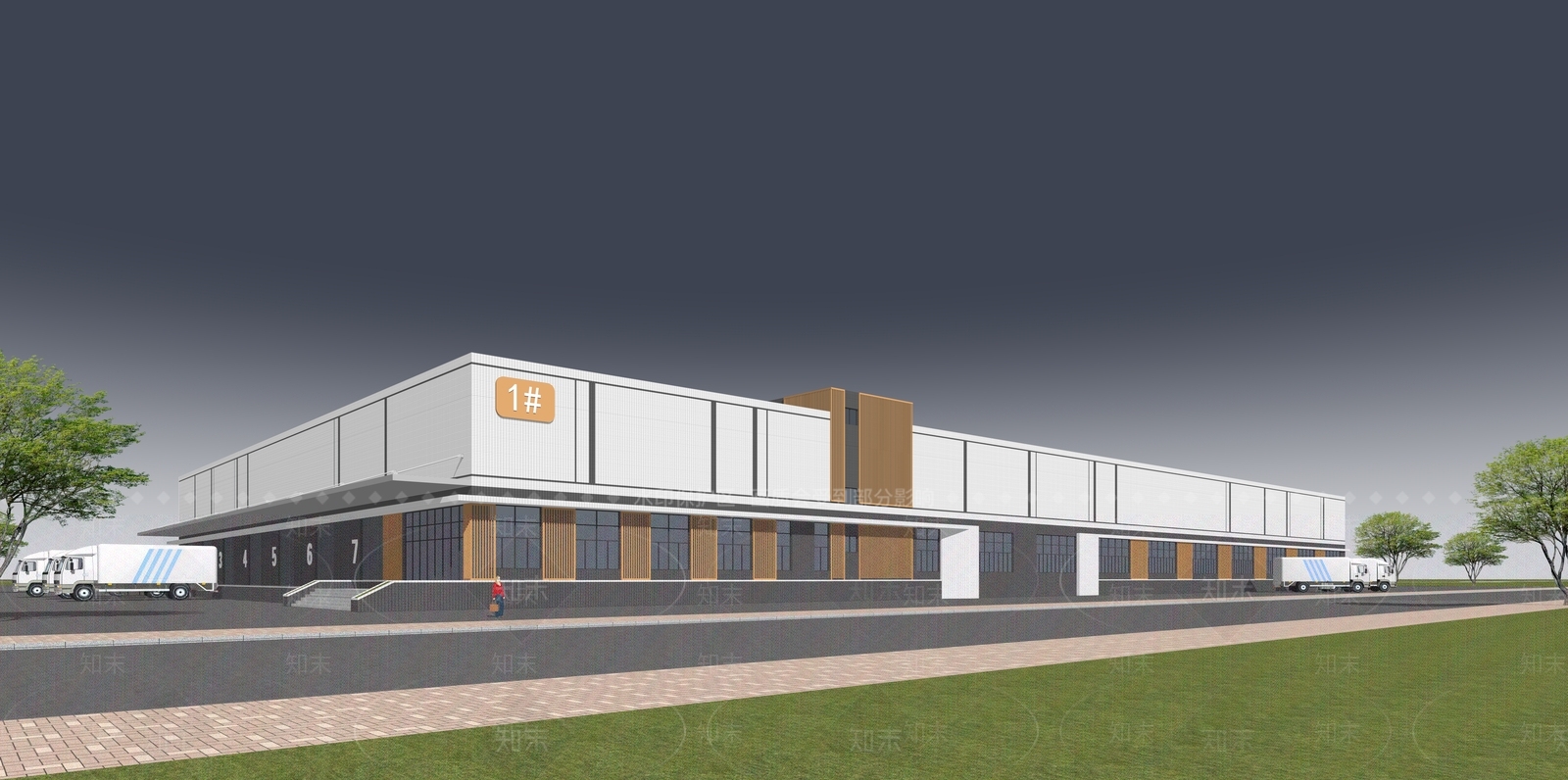 现代厂房SU模型下载【ID:1200858713】