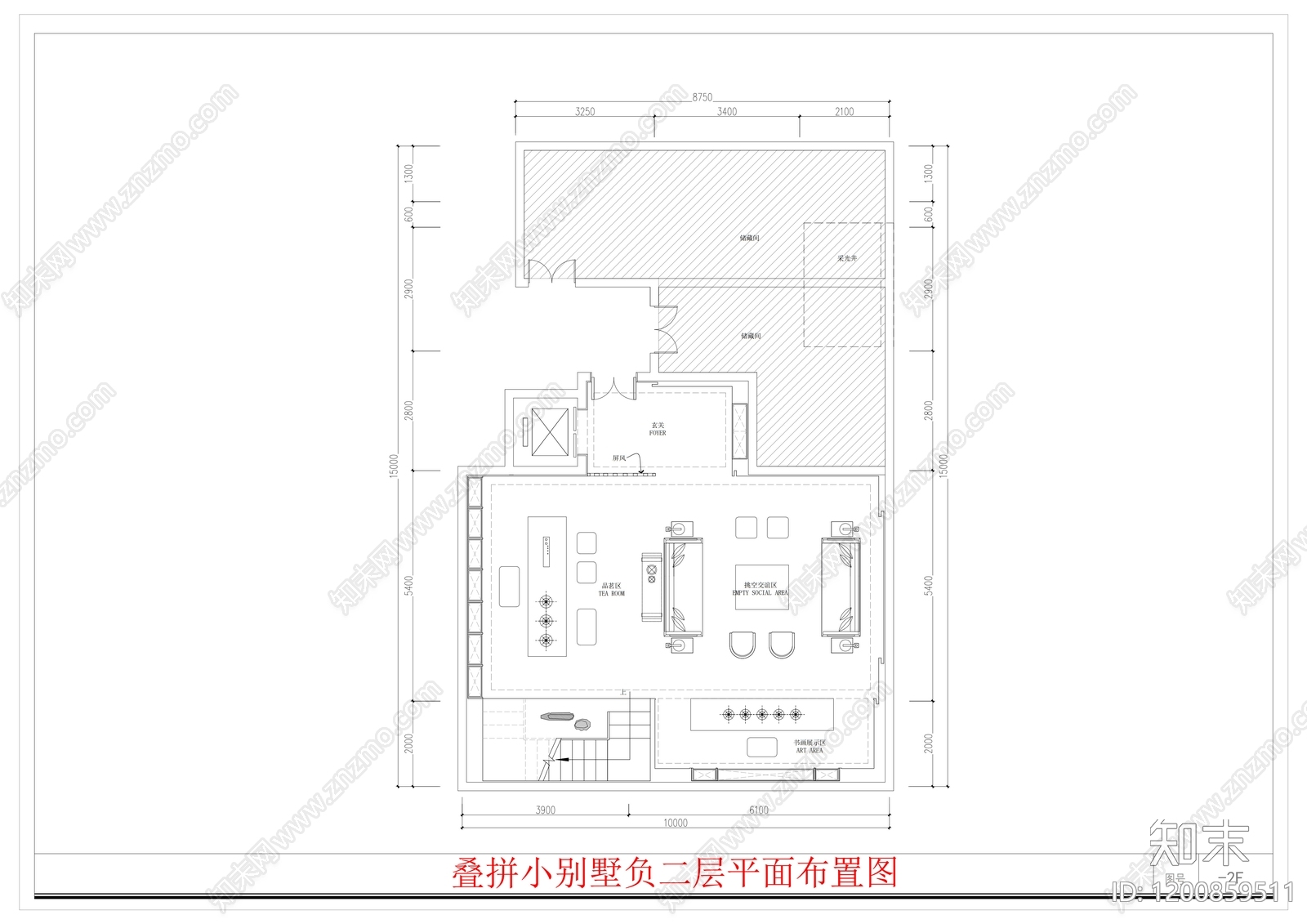 现代别墅建筑施工图下载【ID:1200859511】