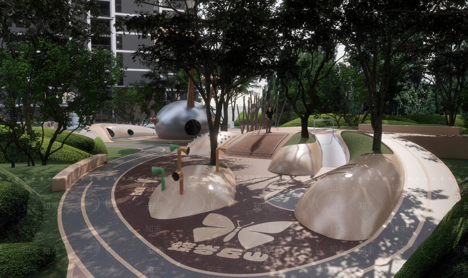 现代儿童游乐空间SU模型下载【ID:1200860630】