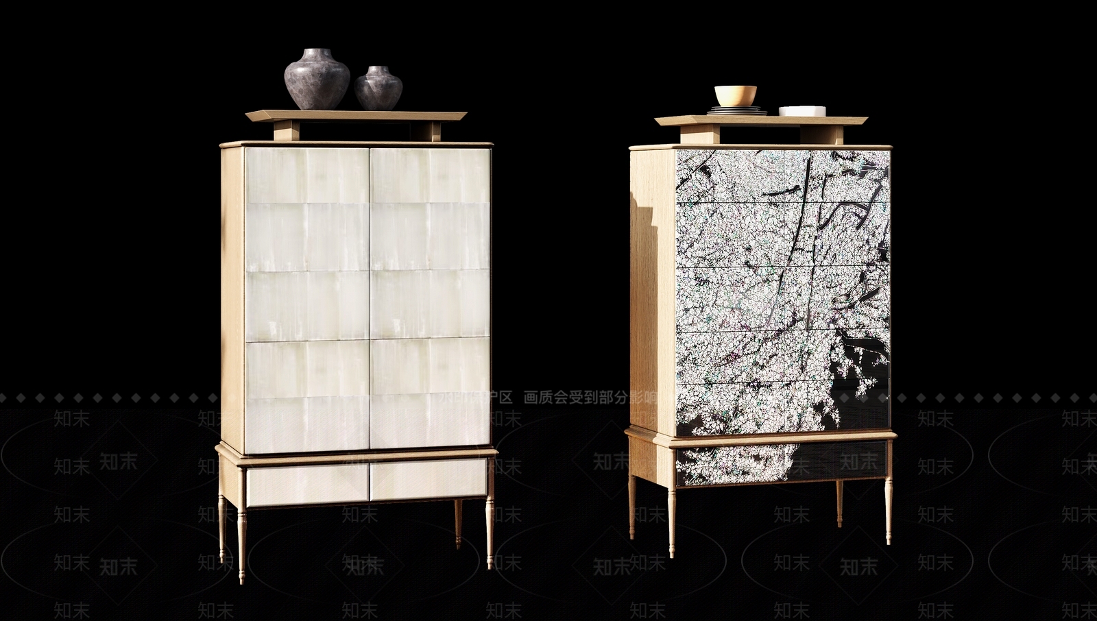 轻奢意式书柜3D模型下载【ID:1200860976】