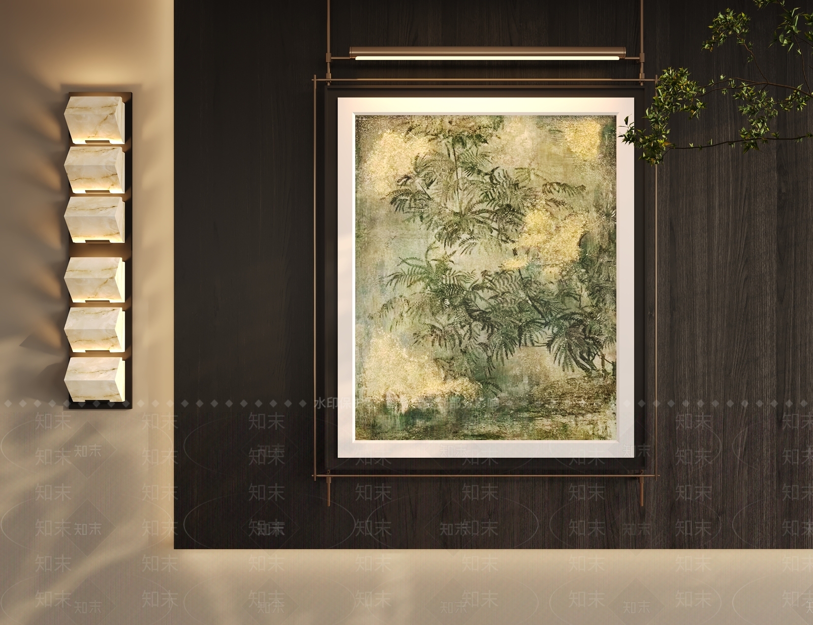 新中式中式宋式挂画3D模型下载【ID:1200860708】