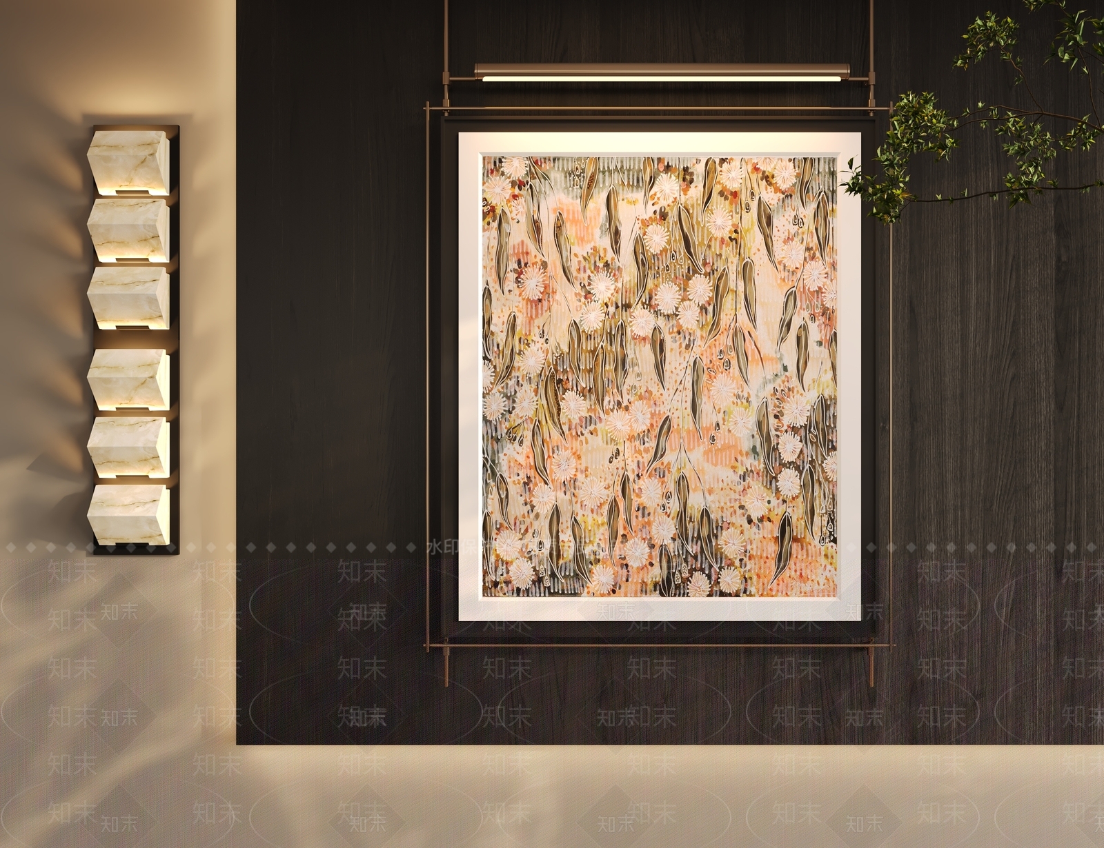现代极简挂画3D模型下载【ID:1200860779】