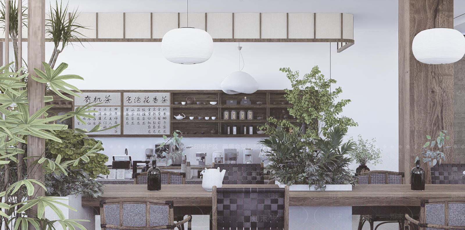 现代奶茶店SU模型下载【ID:1200863870】