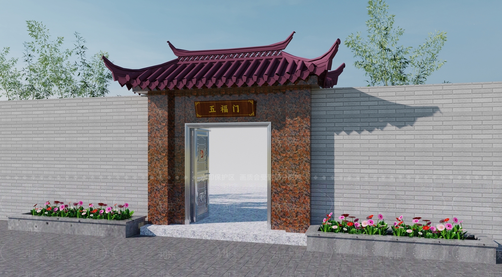 现代门头3D模型下载【ID:1200864113】