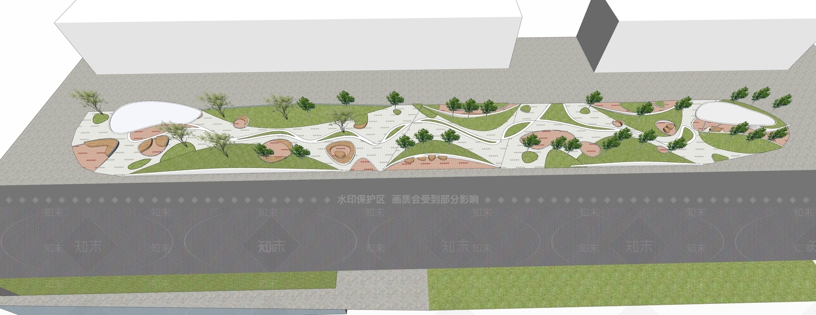 现代口袋公园SU模型下载【ID:1200865360】