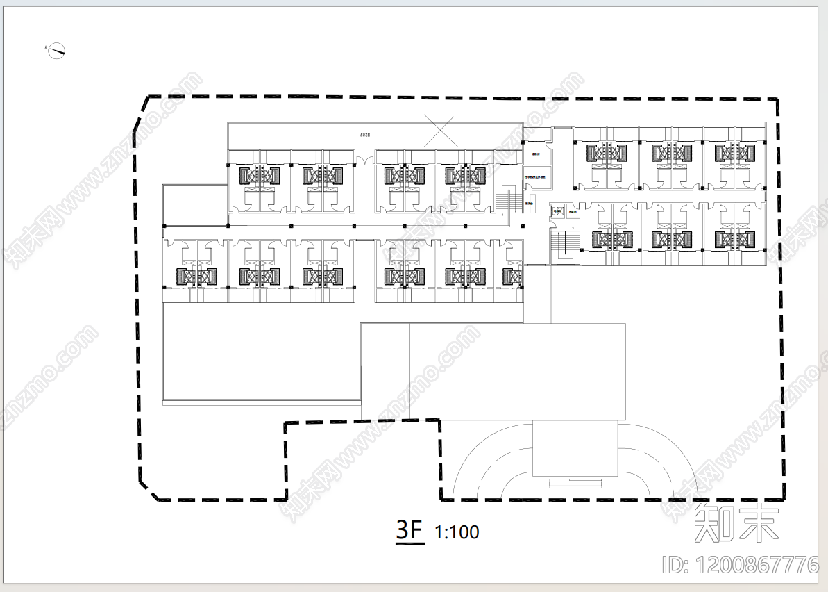 现代行政机构建筑cad施工图下载【ID:1200867776】