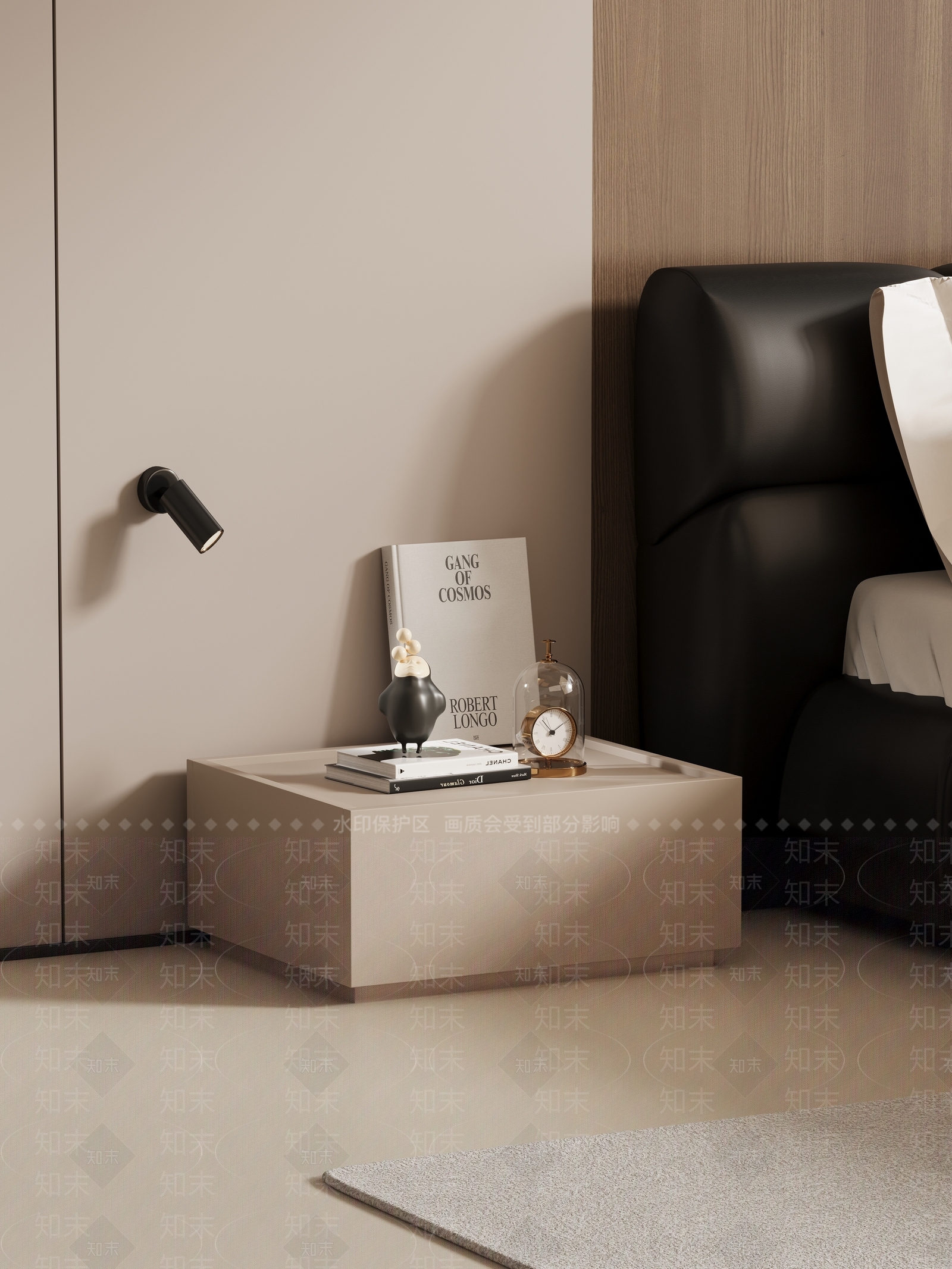 现代床头柜3D模型下载【ID:1200868296】