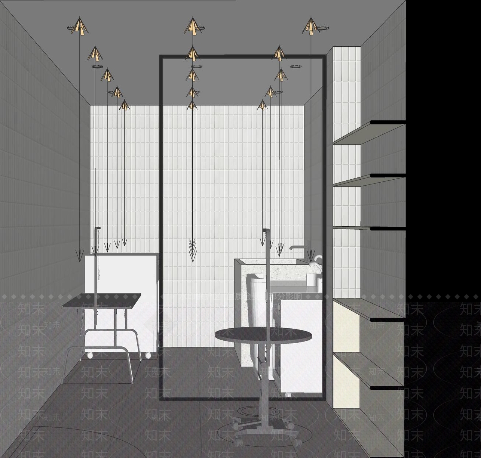 现代奶油宠物店SU模型下载【ID:1200870051】