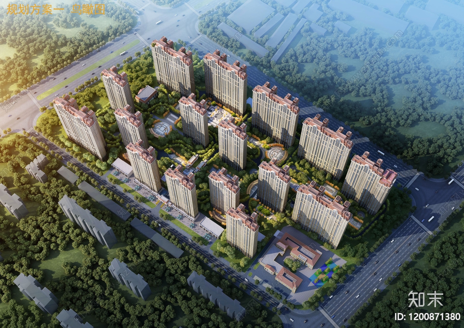 法式小区建筑下载【ID:1200871380】