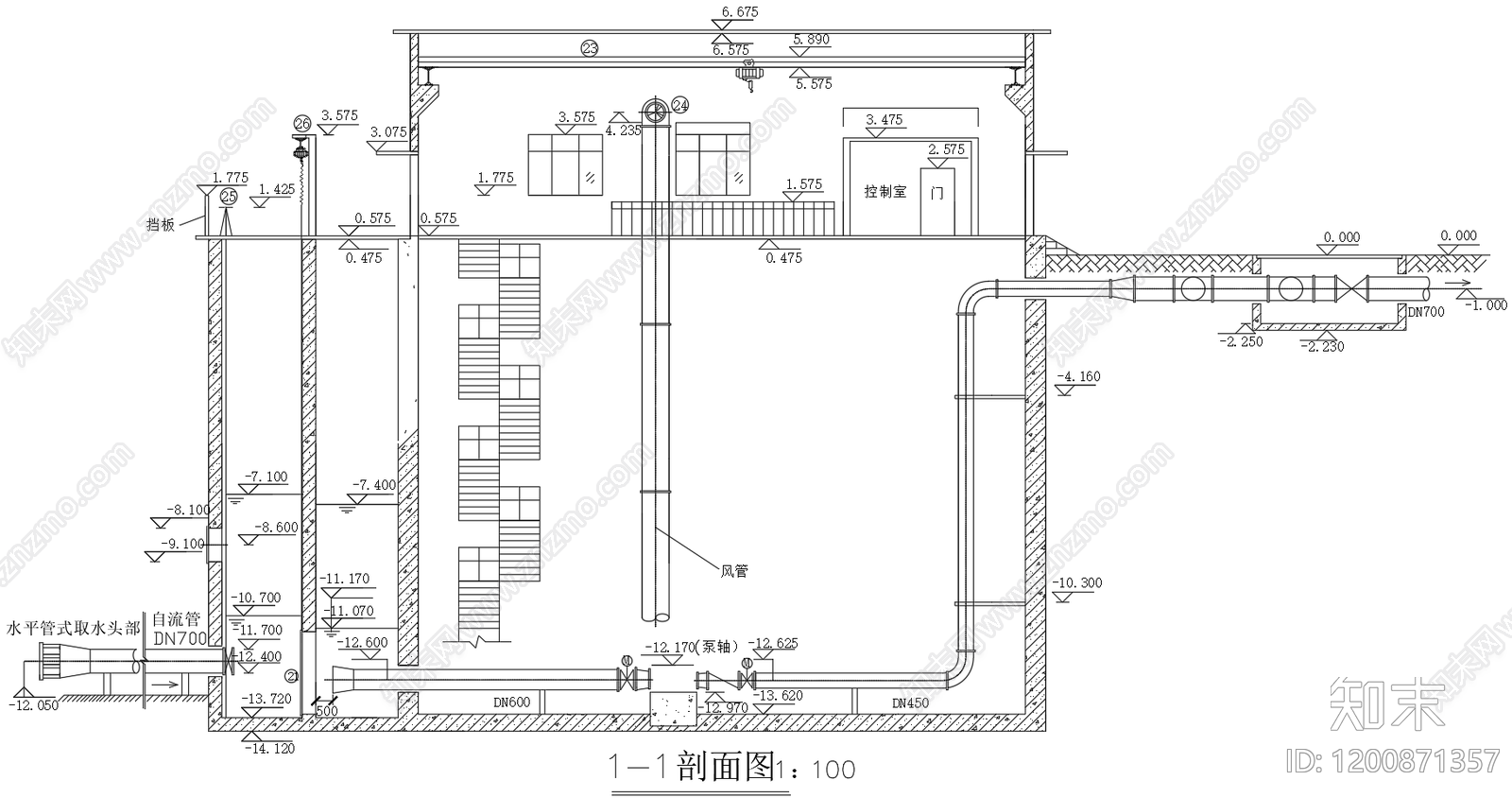 水处理cad施工图下载【ID:1200871357】