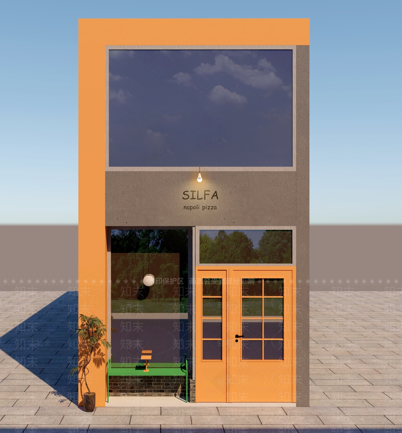 现代简约西餐厅3D模型下载【ID:1200872162】