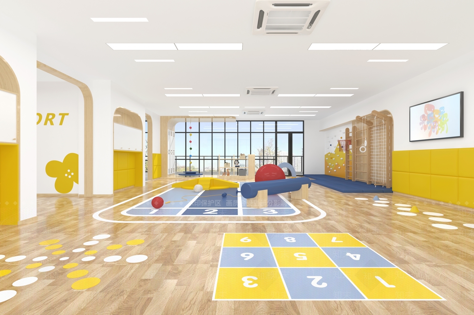 现代幼儿园3D模型下载【ID:1200873585】