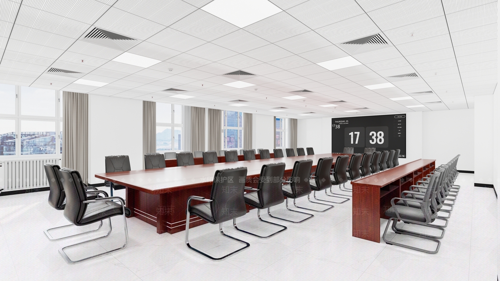 中式新中式会议室SU模型下载【ID:1200926702】