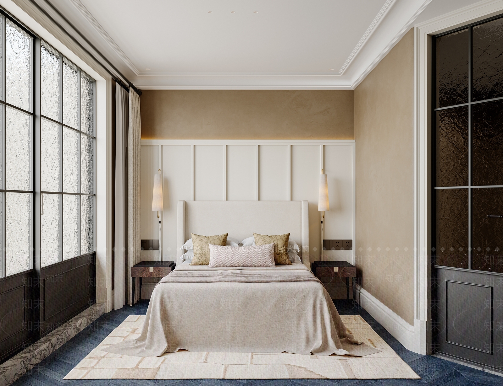 美式家居卧室3D模型下载【ID:1200876313】