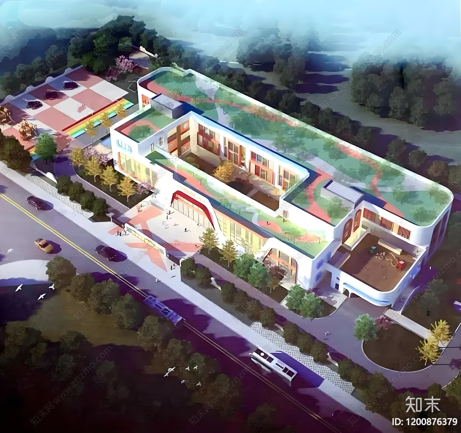 现代幼儿园cad施工图下载【ID:1200876379】