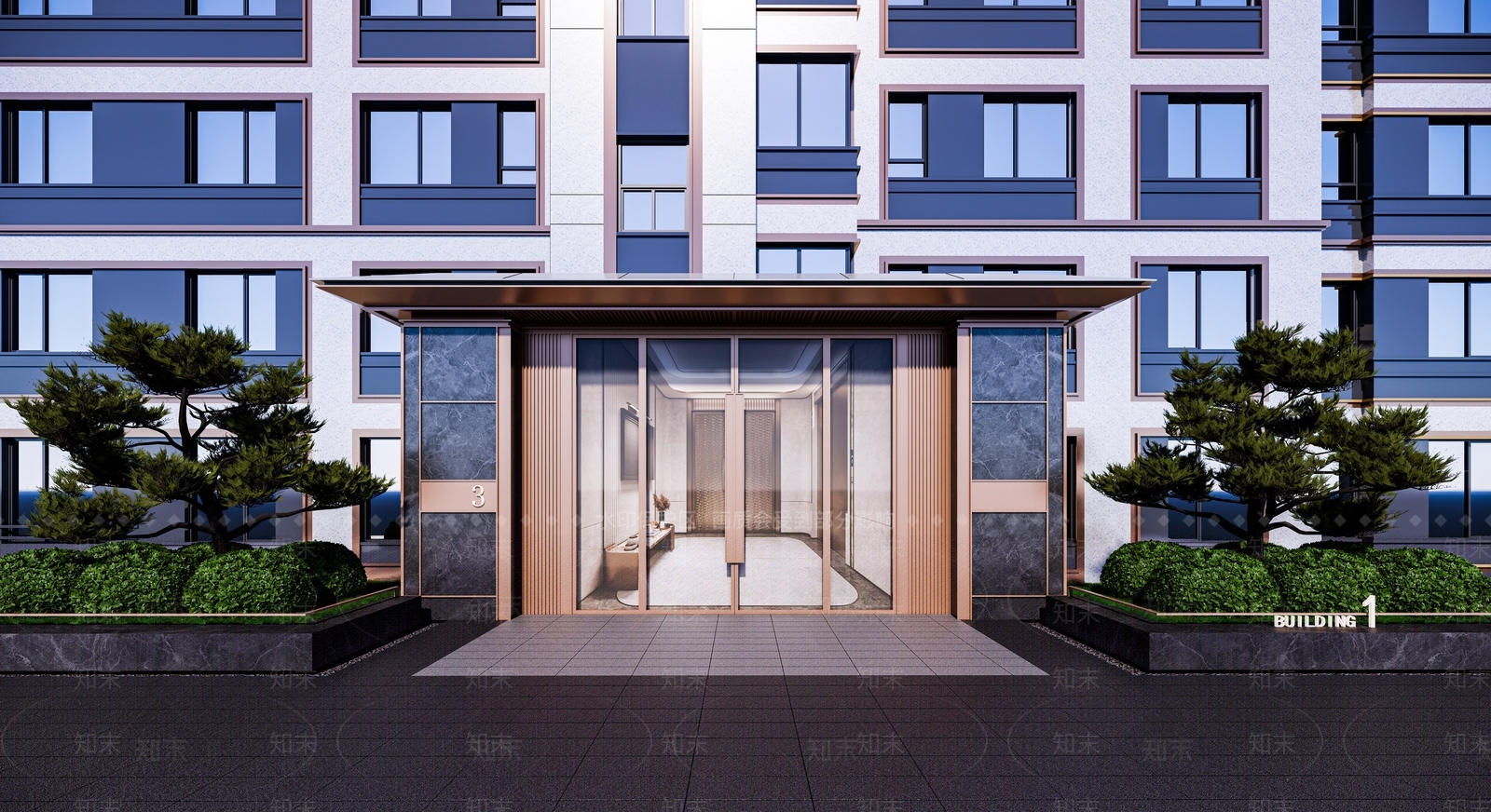 现代新中式多层住宅SU模型下载【ID:1200876703】