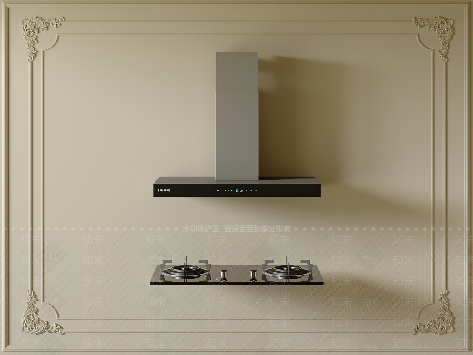 油烟机3D模型下载【ID:1200877517】