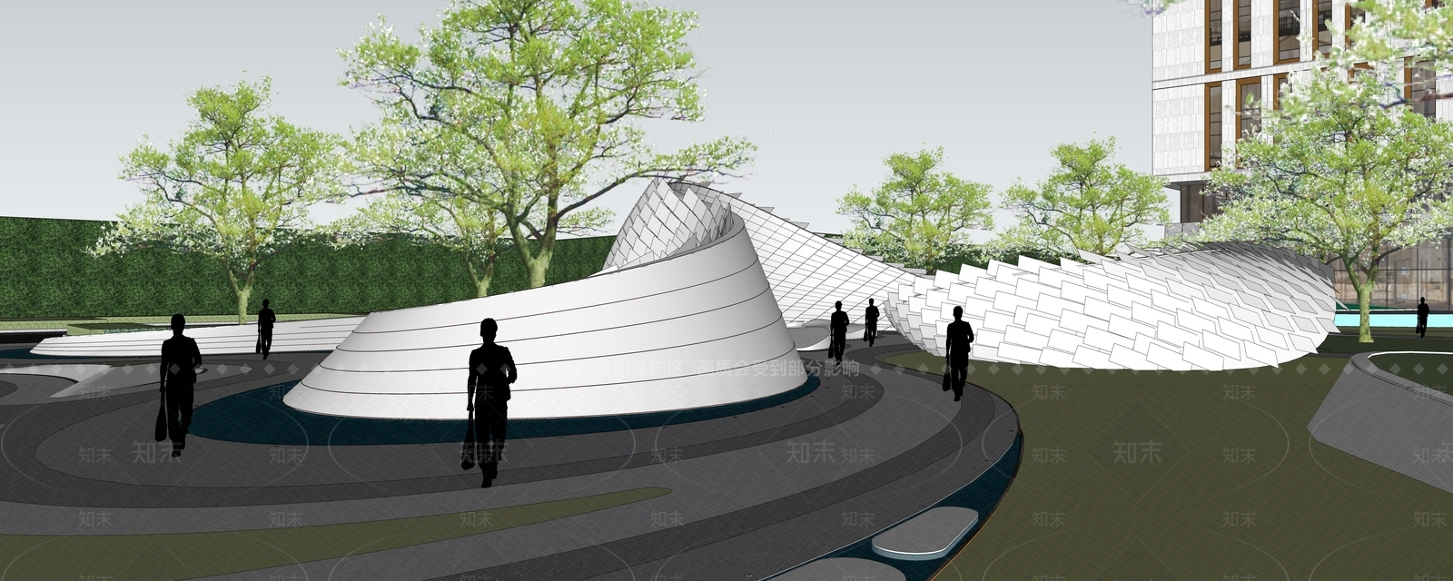 现代口袋公园SU模型下载【ID:1200878252】