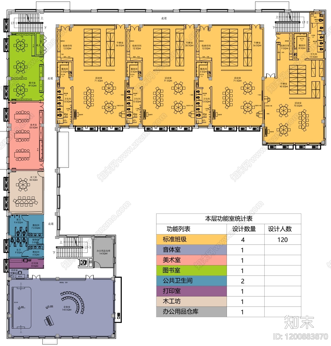 现代幼儿园cad施工图下载【ID:1200883870】