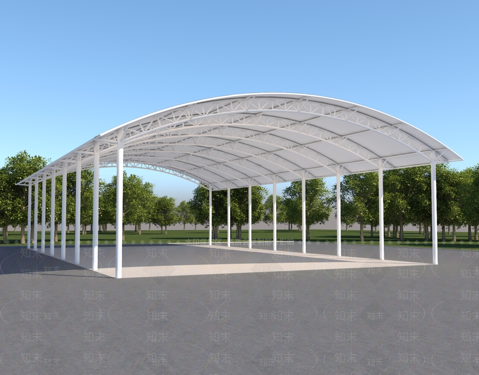 现代遮阳棚3D模型下载【ID:1200883432】