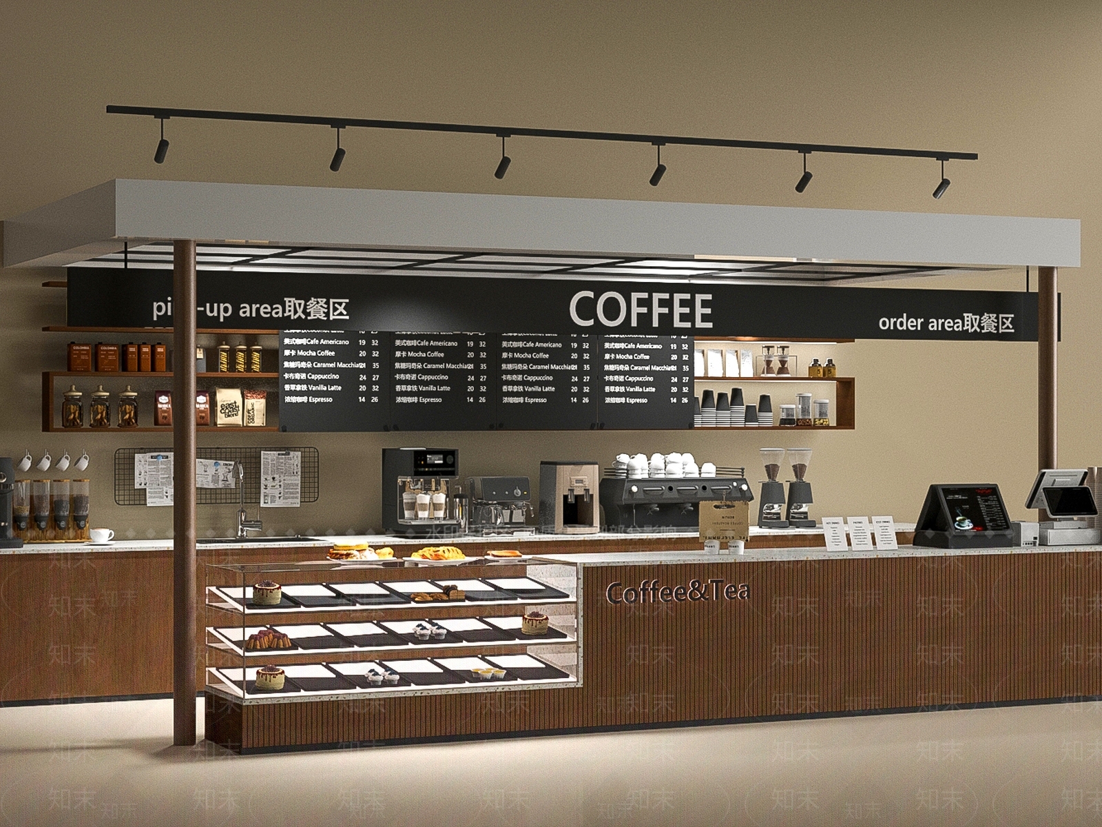 现代咖啡厅SU模型下载【ID:1200884323】