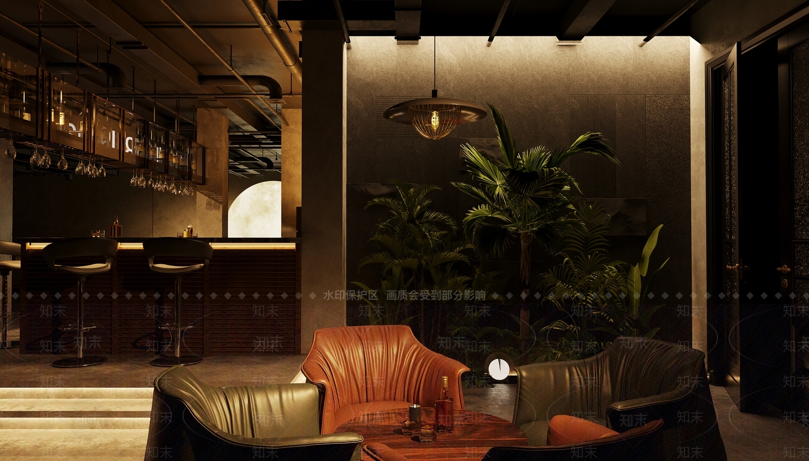 现代轻奢酒吧3D模型下载【ID:1200886326】