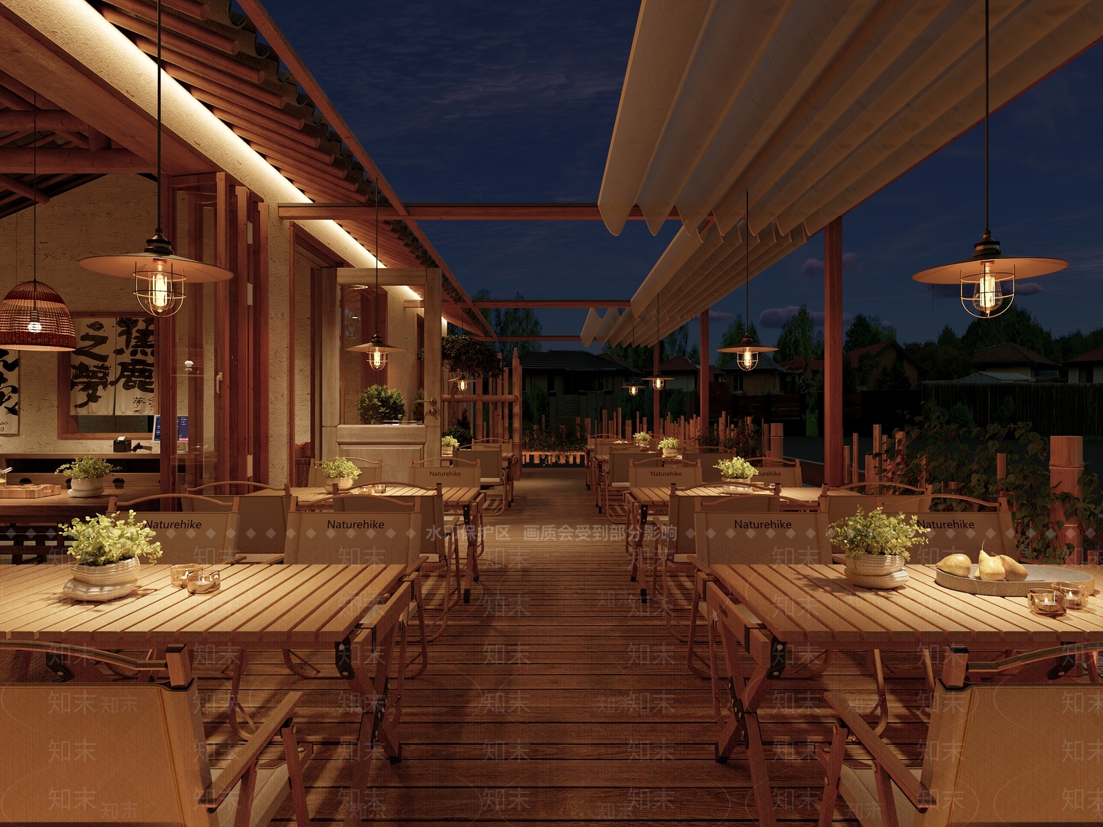 原木复古烧烤店3D模型下载【ID:1200887870】