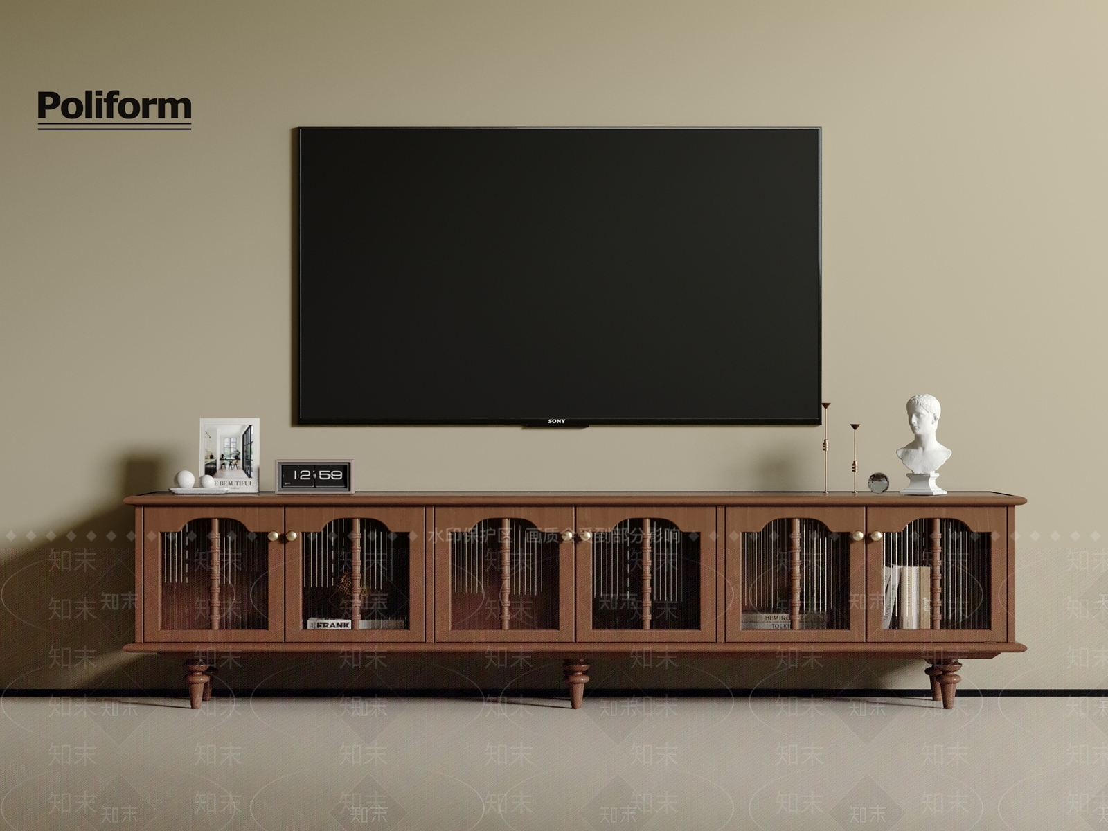 法式中古电视柜3D模型下载【ID:1200887899】