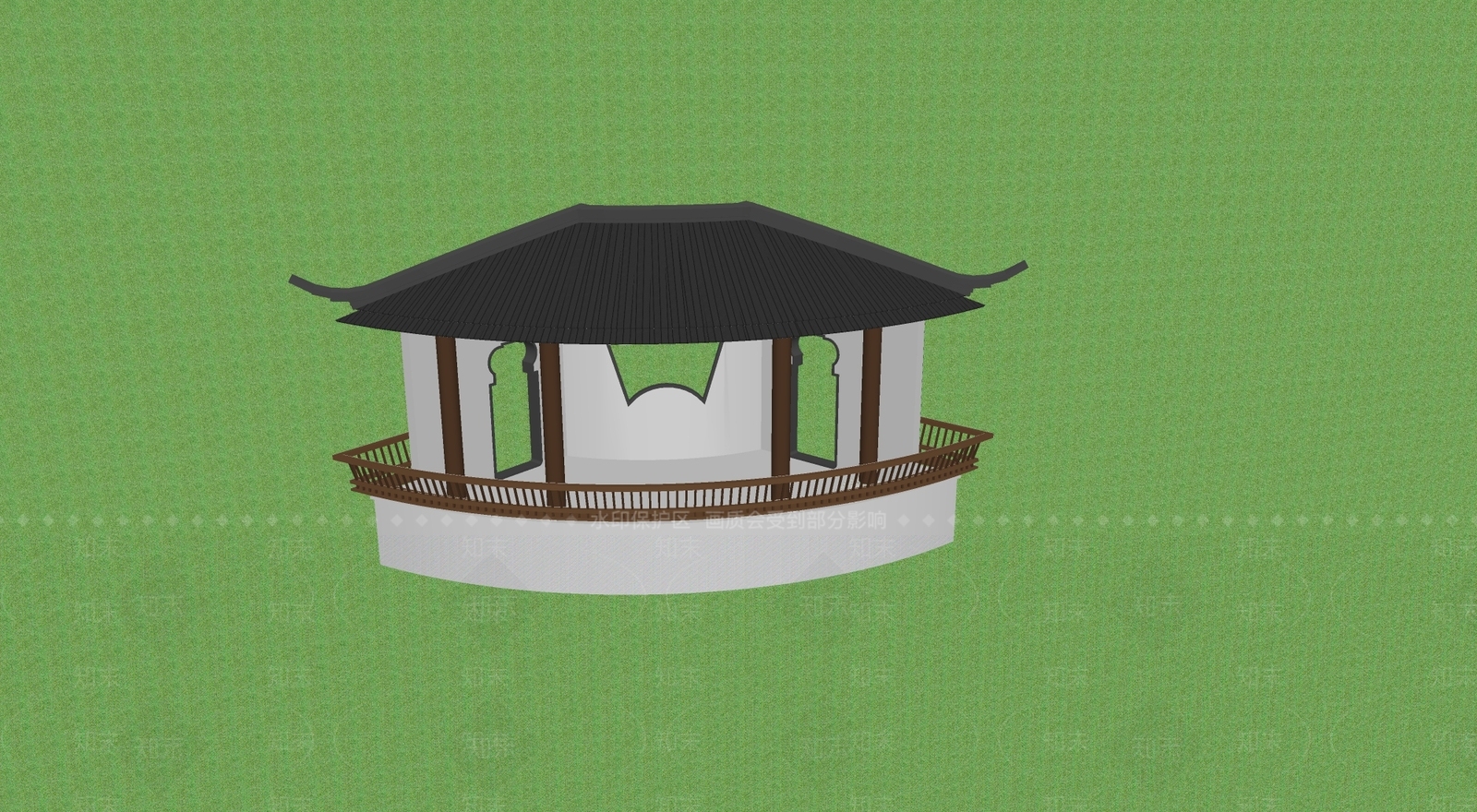 现代廊架SU模型下载【ID:1200889762】