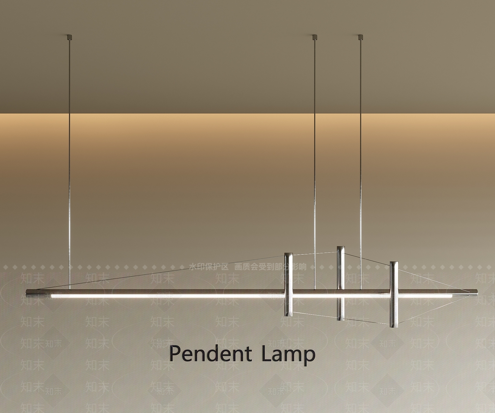 现代极简餐厅吊灯3D模型下载【ID:1200890244】