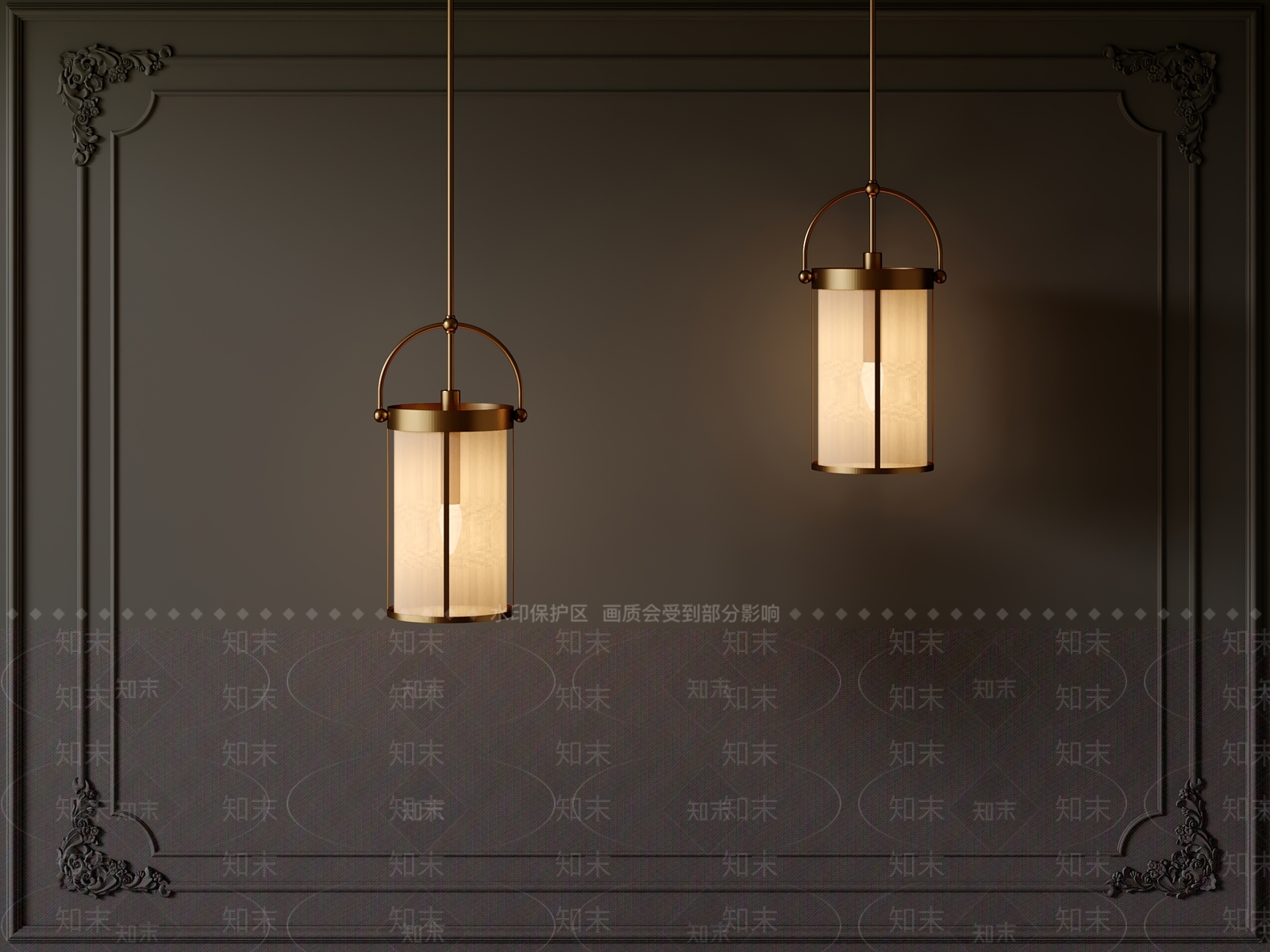 现代新中式吊灯3D模型下载【ID:1200891113】