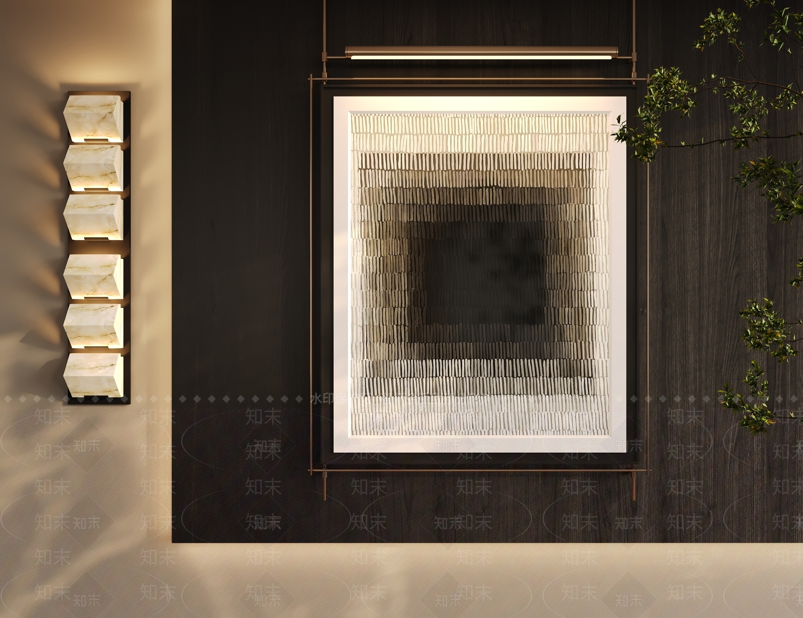 现代意式挂画3D模型下载【ID:1200894311】