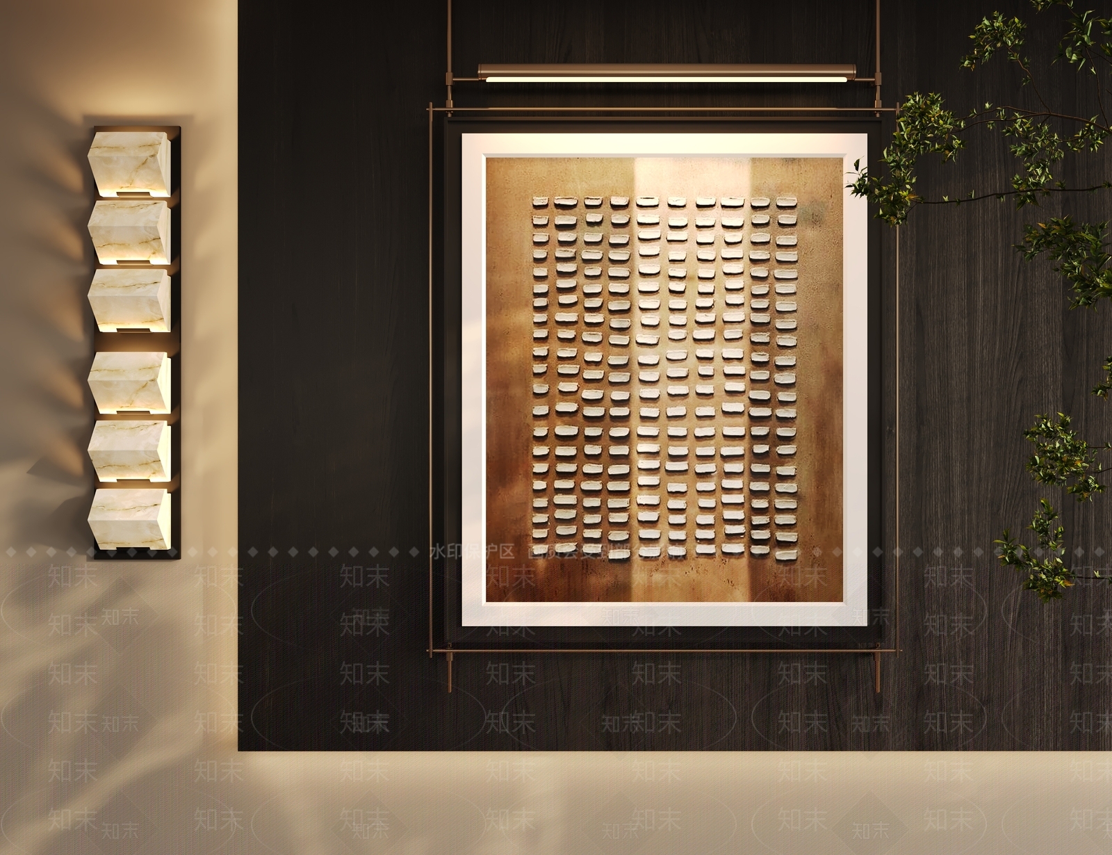 现代轻奢挂画3D模型下载【ID:1200894481】