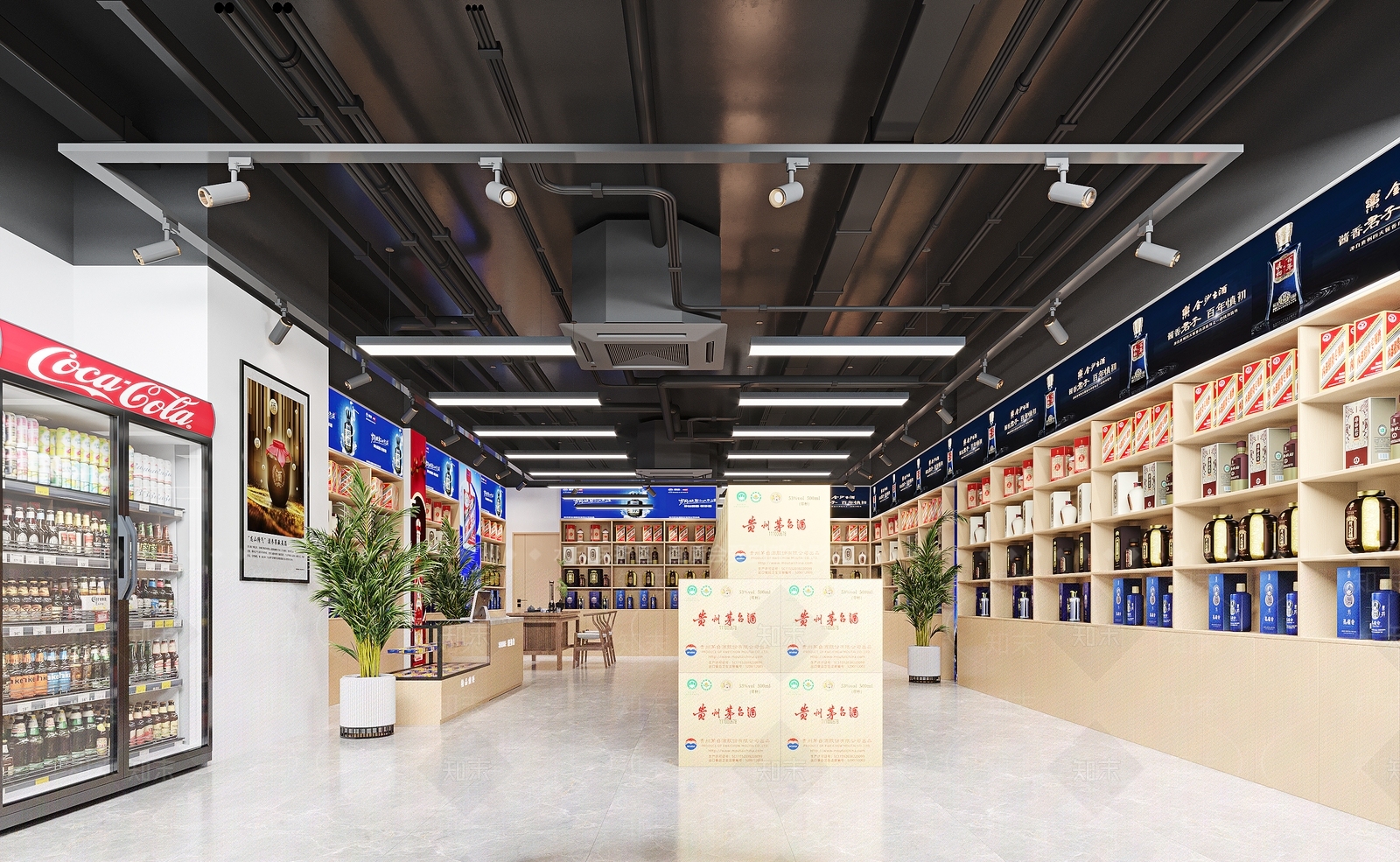 现代烟酒店3D模型下载【ID:1200896215】