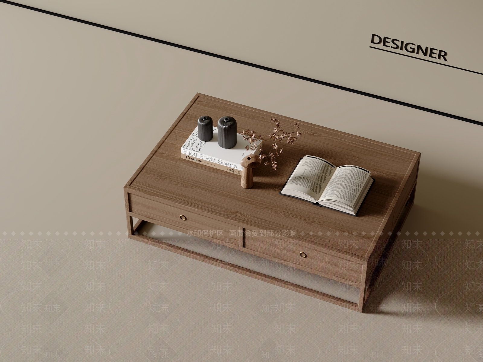 现代新中式茶几3D模型下载【ID:1200896939】