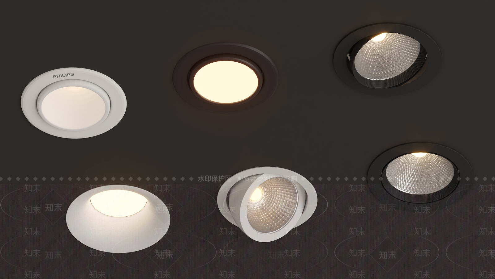 现代意式筒灯射灯SU模型下载【ID:1200897958】