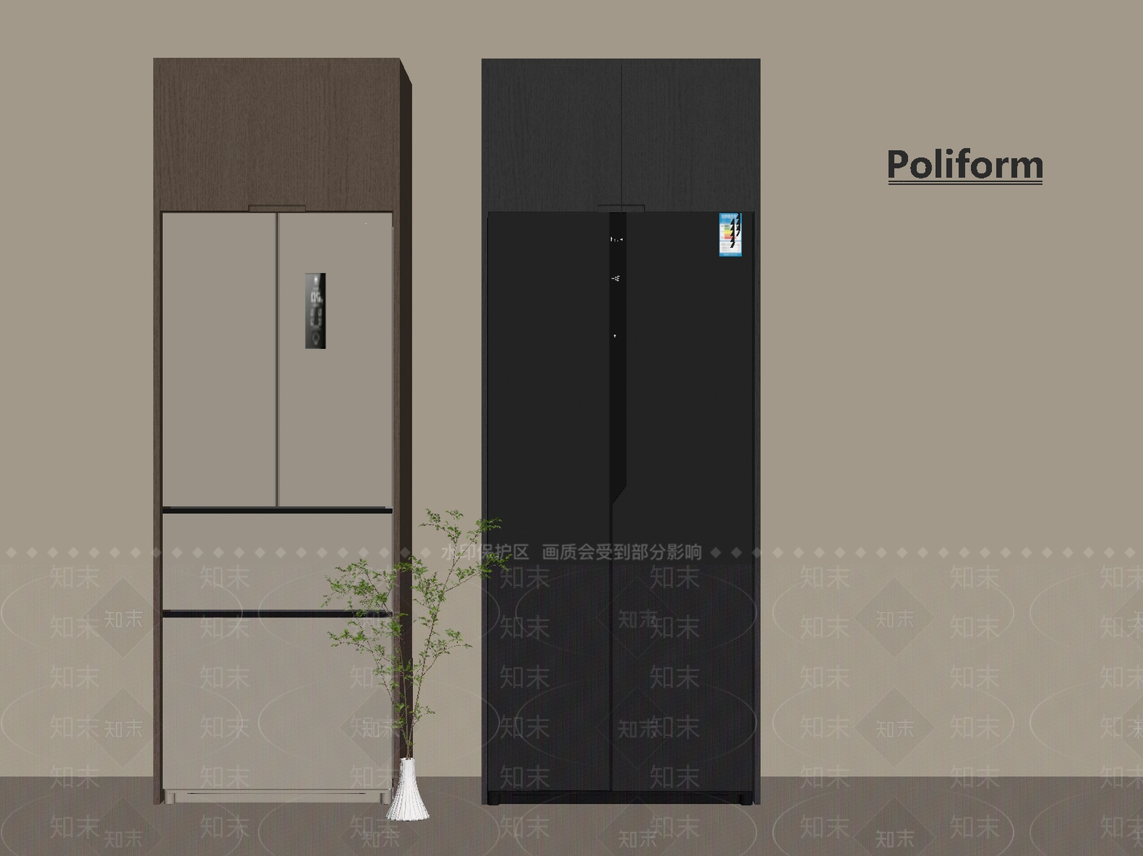 冰箱SU模型下载【ID:1200899498】